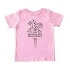 January Girl Birth Flowers (Line Art) Tee - Toddlers