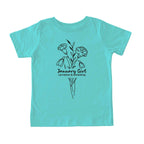 January Girl Birth Flowers (Line Art) Tee - Toddlers
