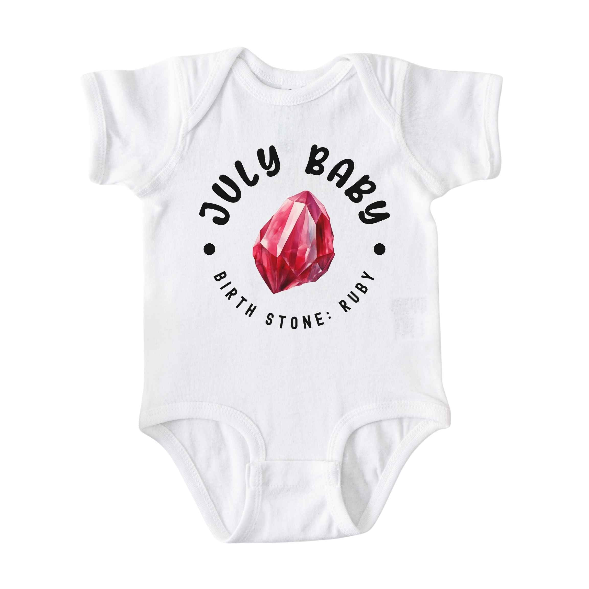 July Baby Birth Stone Bodysuit