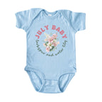 July Baby Birth Flowers (Circle) Bodysuit