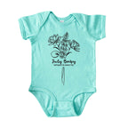 July Baby Birth Flowers (Line Art) Bodysuit