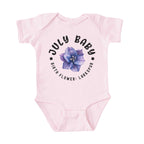 July Baby Main Birth Flower Bodysuit