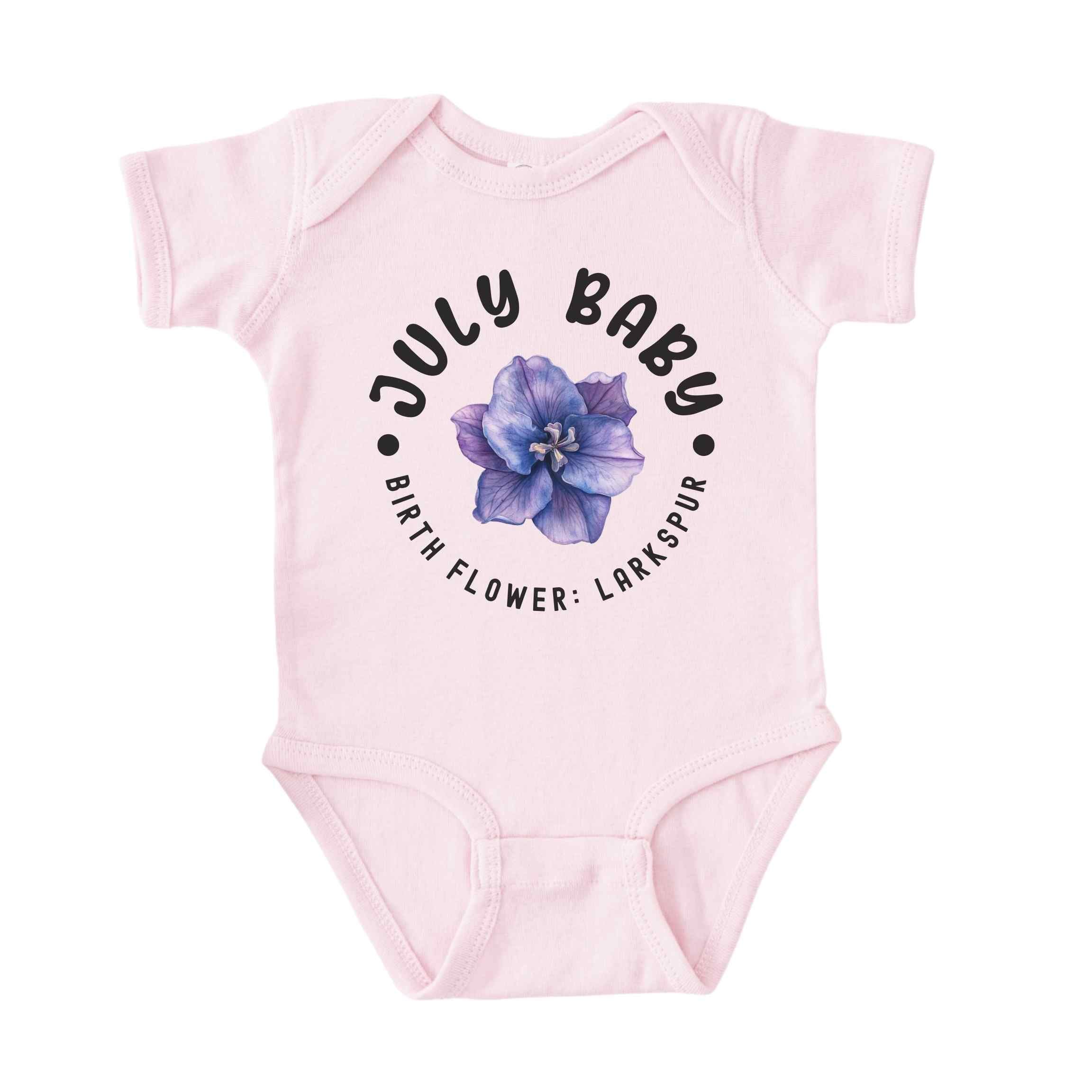 July Baby Main Birth Flower Bodysuit