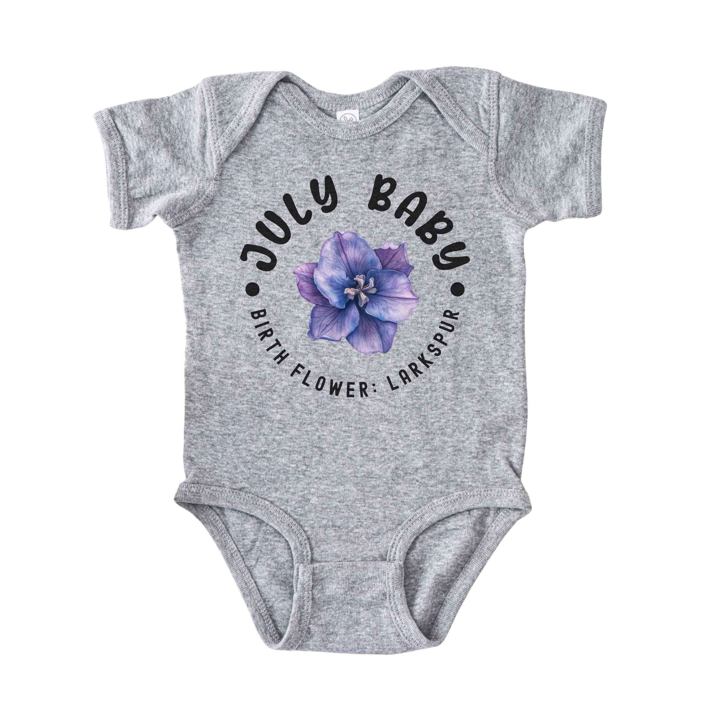 July Baby Main Birth Flower Bodysuit