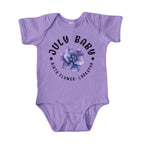 July Baby Main Birth Flower Bodysuit