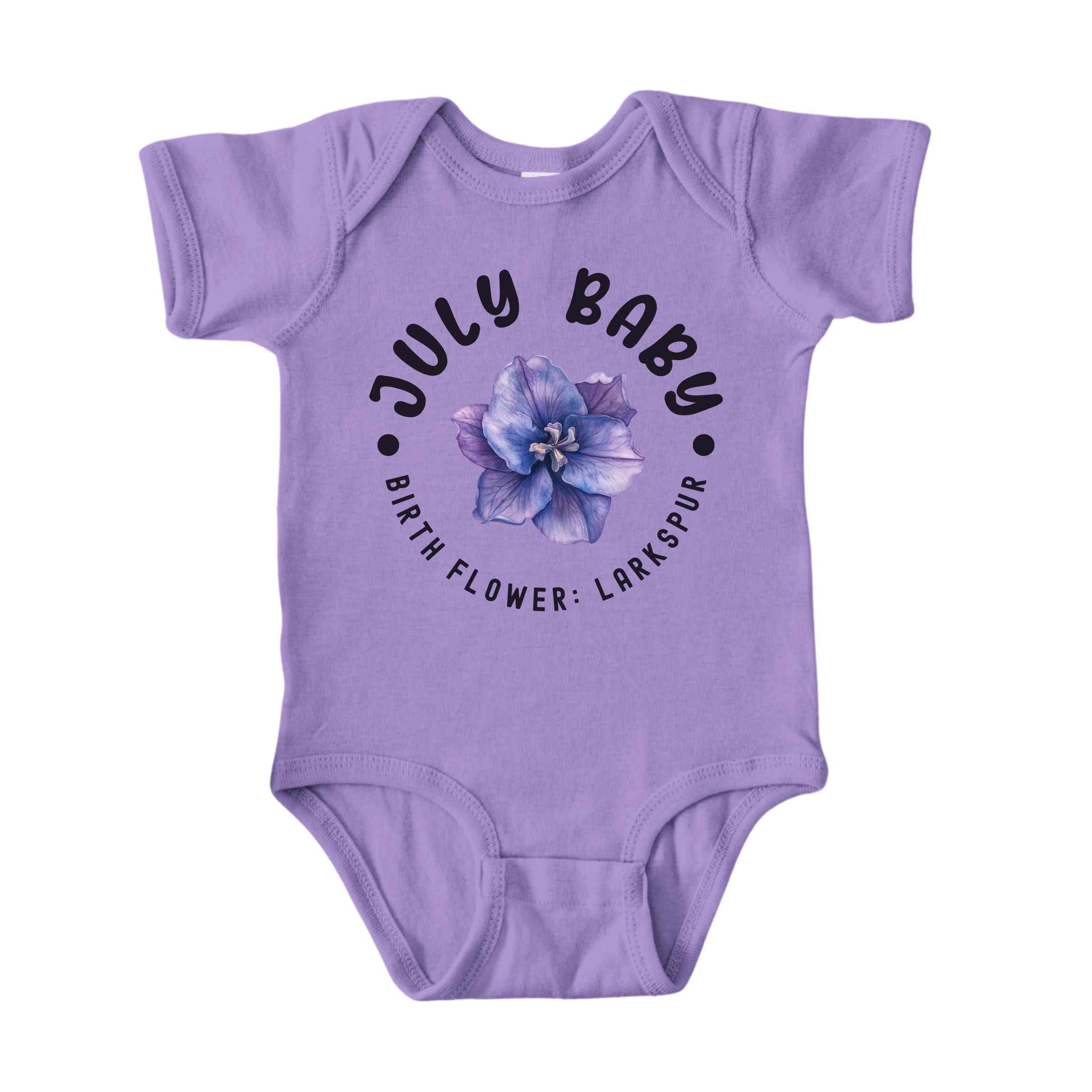 July Baby Main Birth Flower Bodysuit