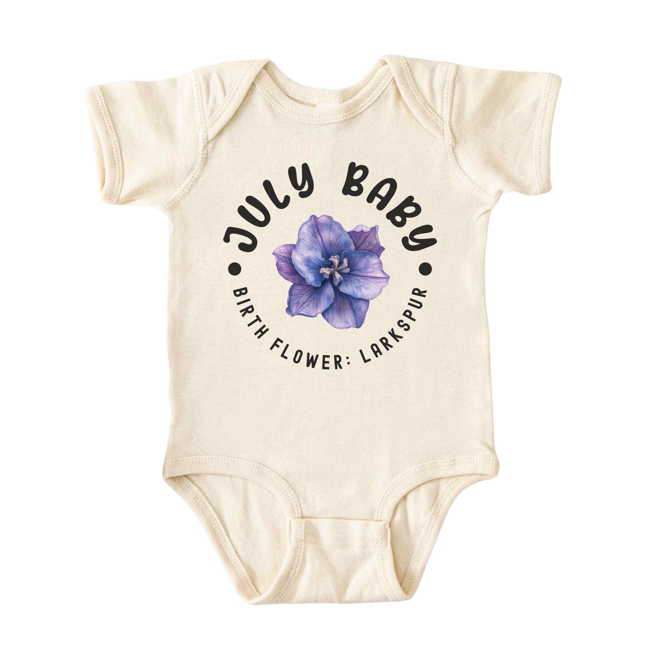 July Baby Main Birth Flower Bodysuit