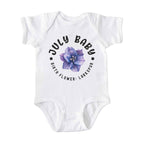 July Baby Main Birth Flower Bodysuit