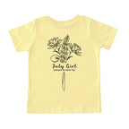 July Girl Birth Flowers (Line Art) Tee - Toddlers