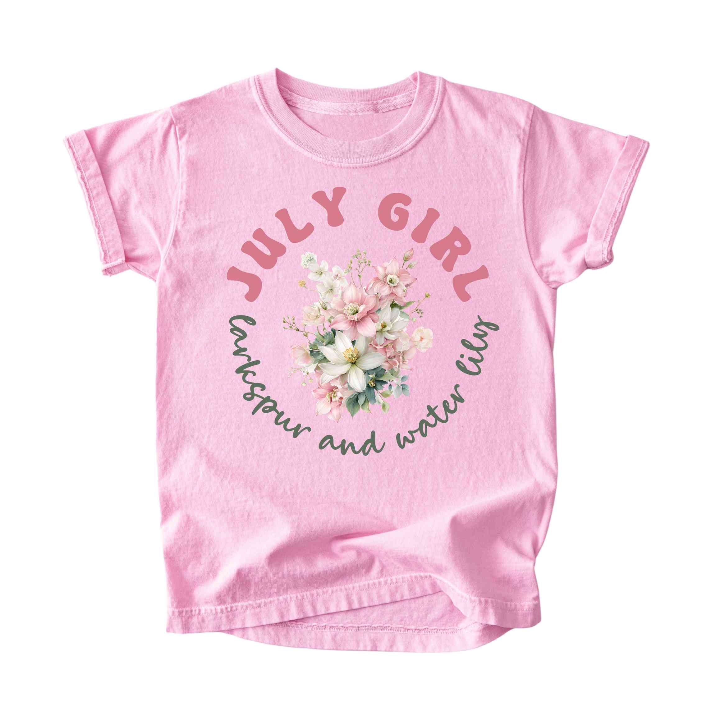 July Girl Birth Flowers (Bouquet) Tee - Kids