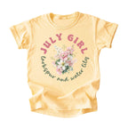 July Girl Birth Flowers (Bouquet) Tee - Kids