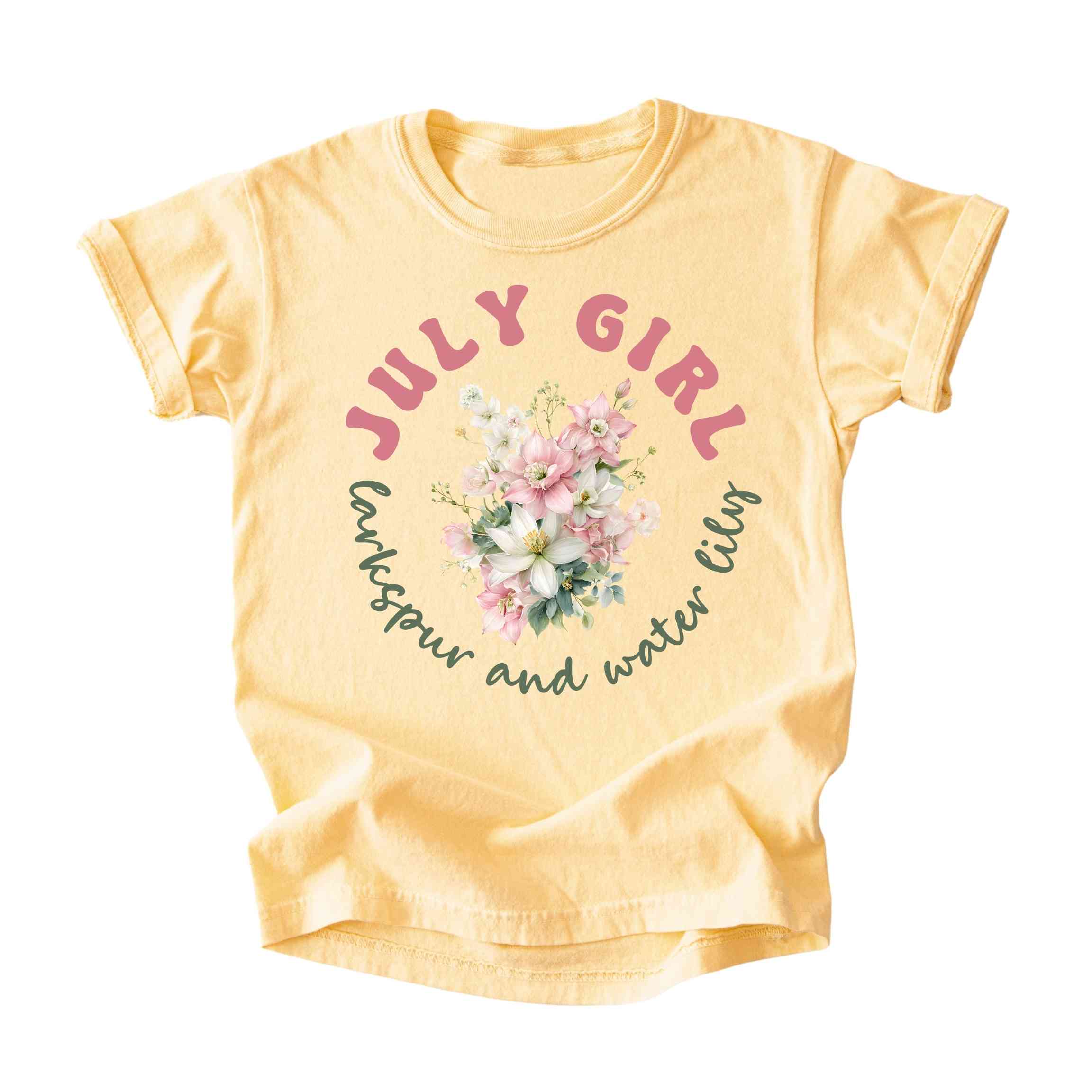 July Girl Birth Flowers (Bouquet) Tee - Kids