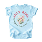 July Girl Birth Flowers (Bouquet) Tee - Kids