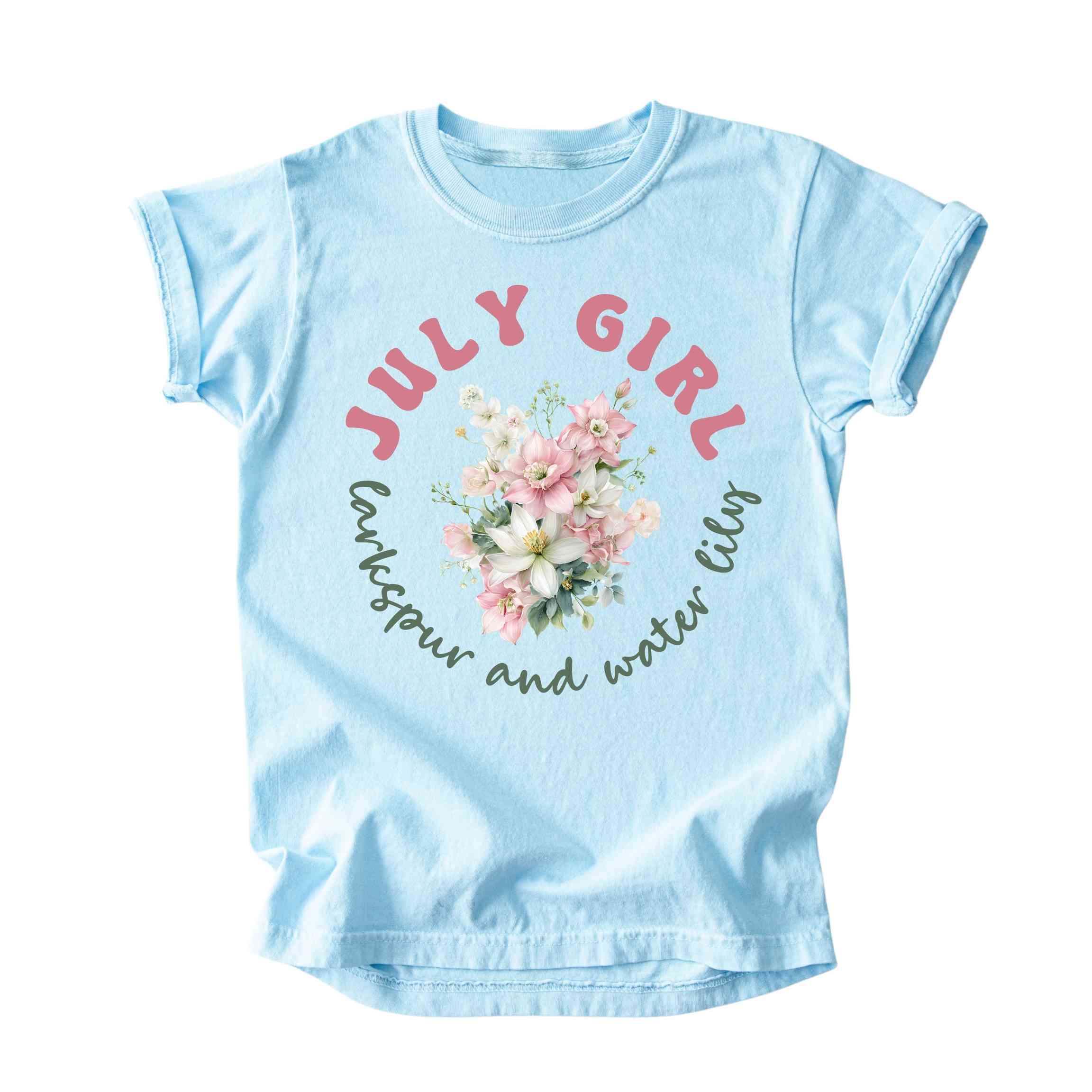 July Girl Birth Flowers (Bouquet) Tee - Kids