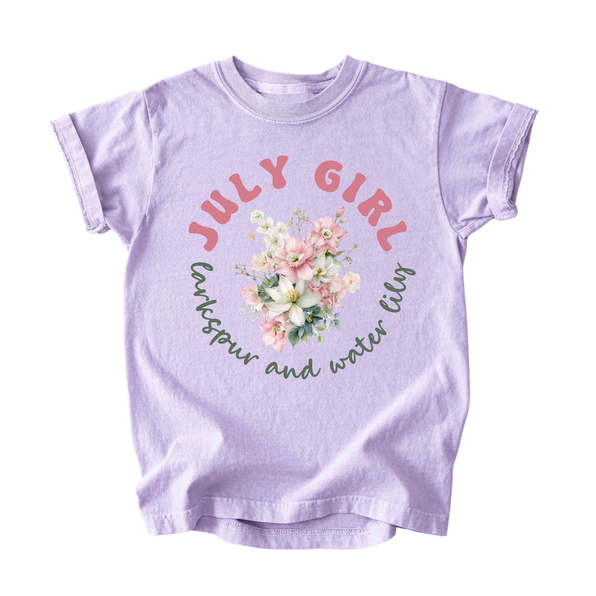 July Girl Birth Flowers (Bouquet) Tee - Kids