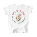 July Girl Birth Flowers (Bouquet) Tee - Kids