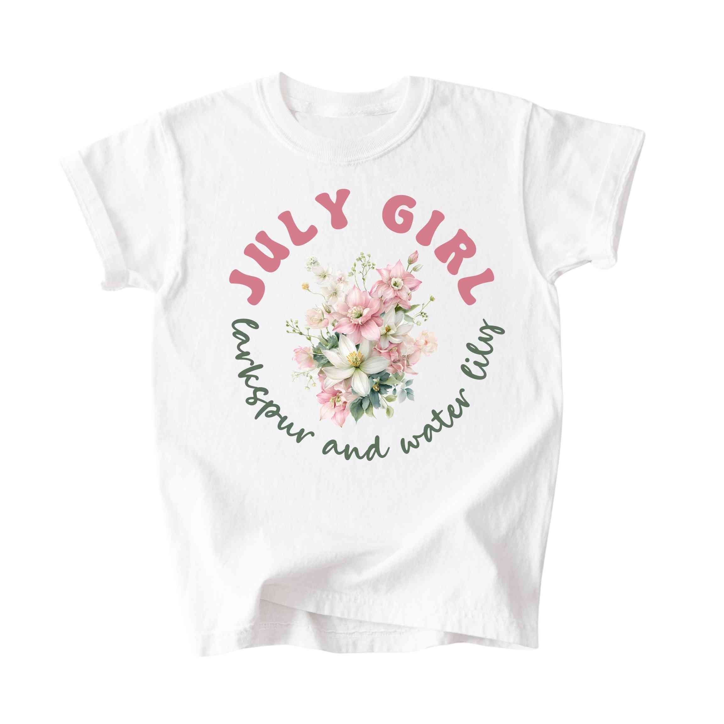 July Girl Birth Flowers (Bouquet) Tee - Kids