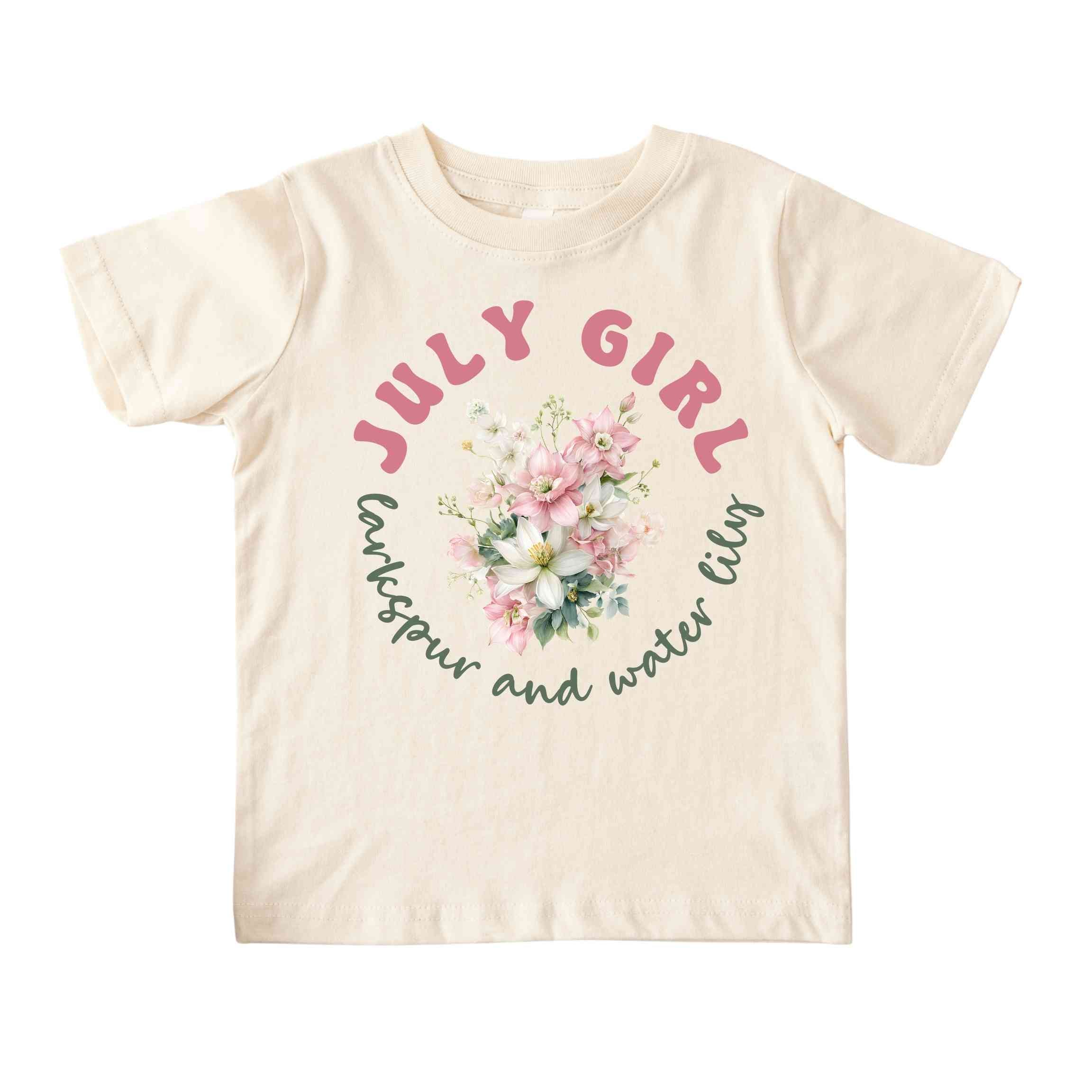 July Girl Birth Flowers (Bouquet) Tee - Toddlers