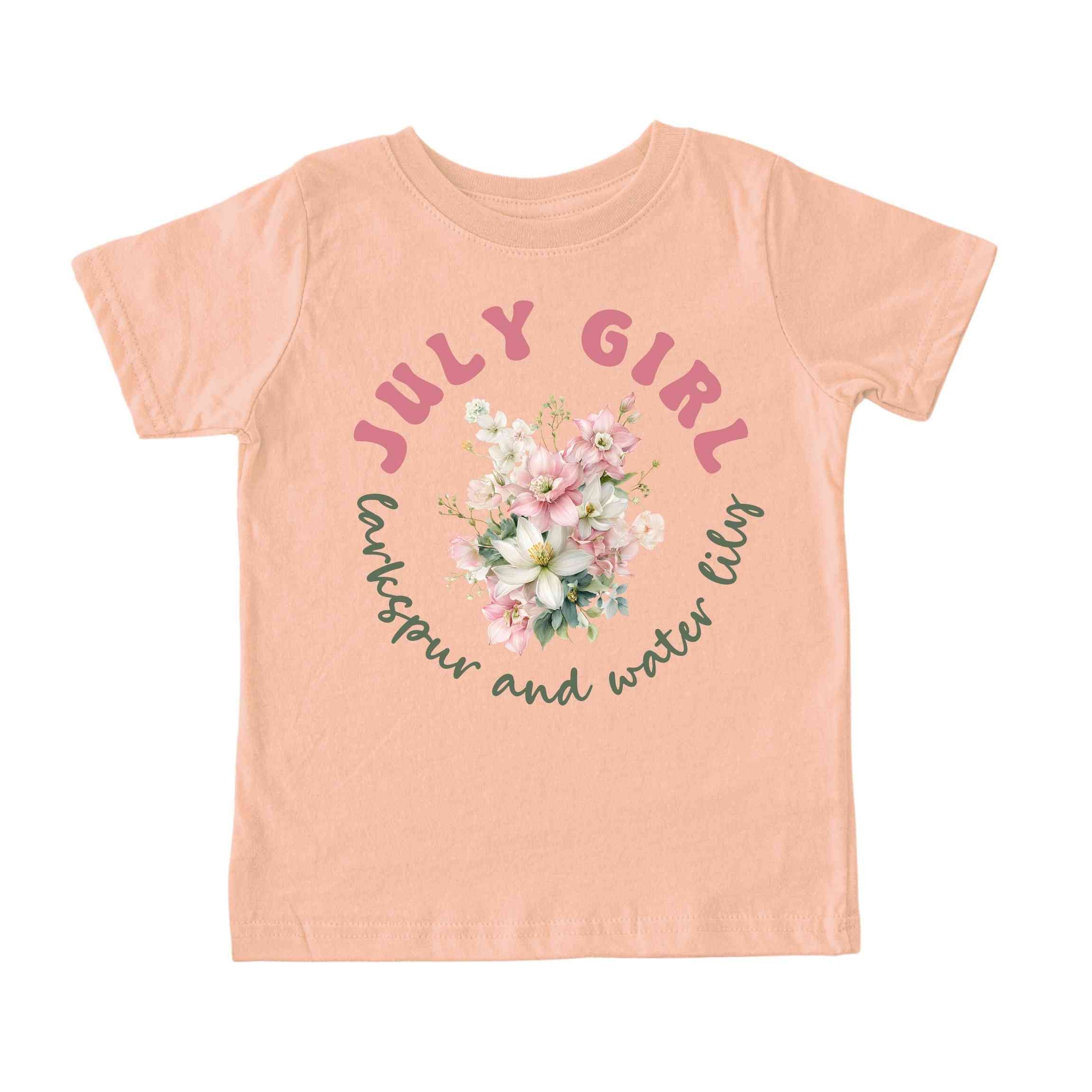 July Girl Birth Flowers (Bouquet) Tee - Toddlers