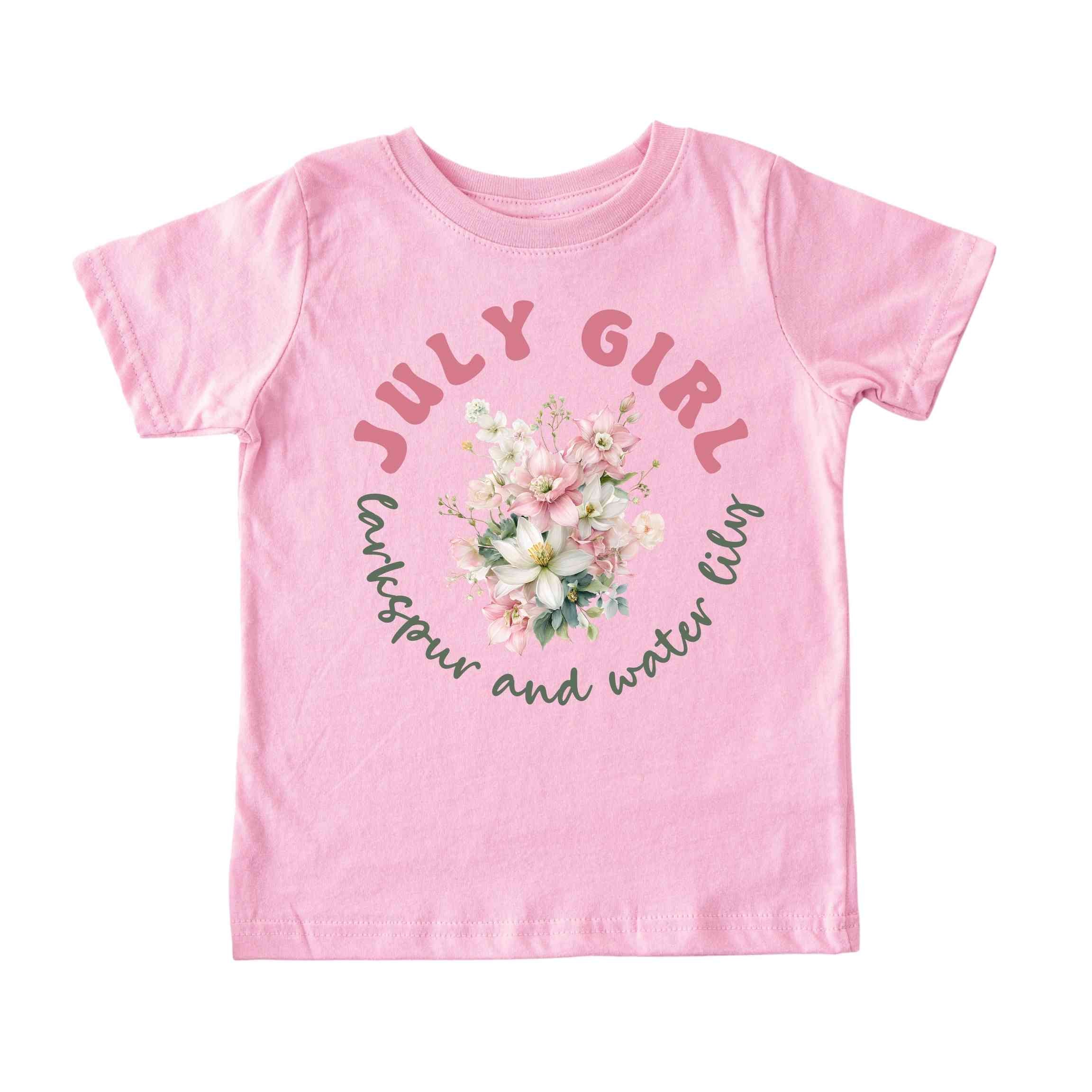 July Girl Birth Flowers (Bouquet) Tee - Toddlers