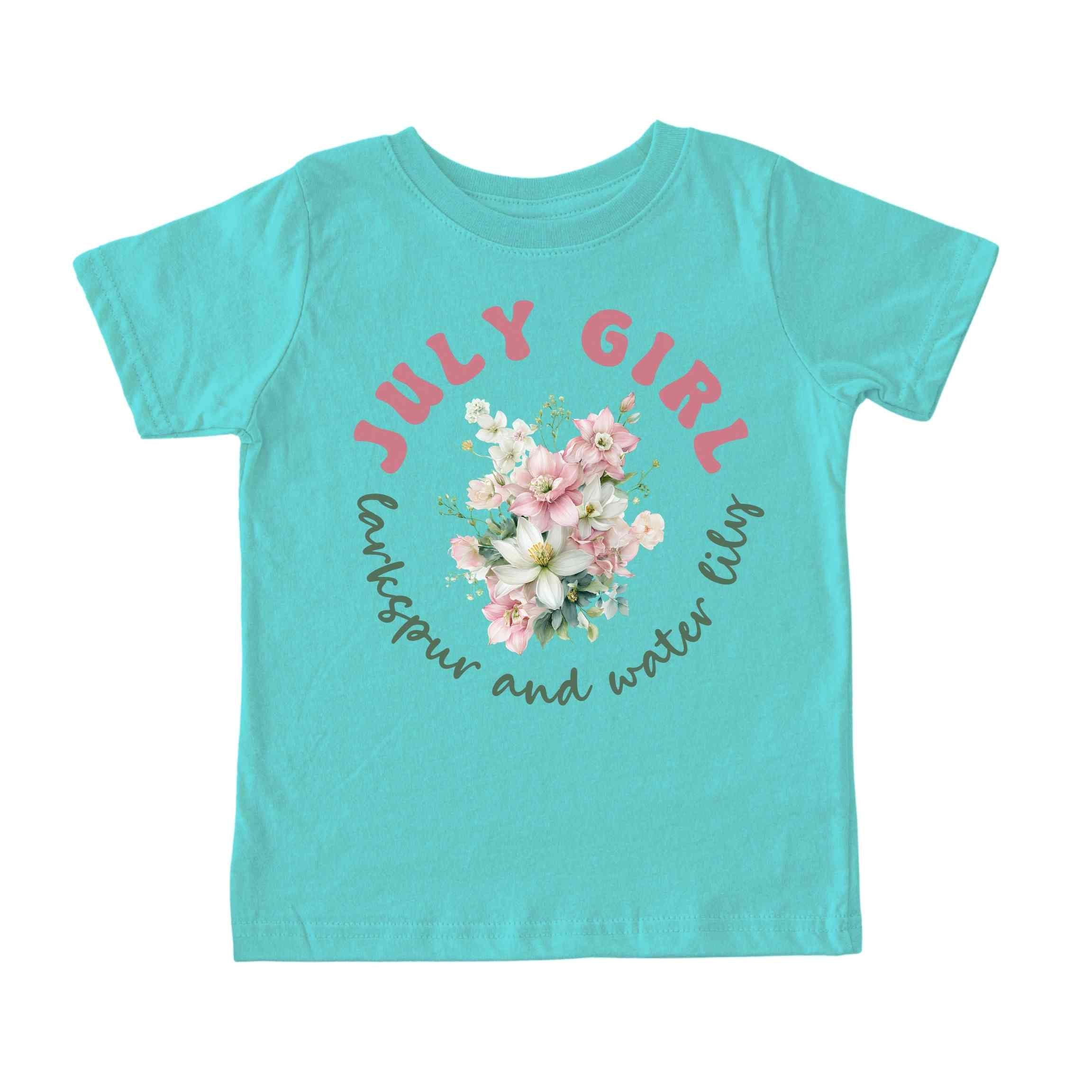 July Girl Birth Flowers (Bouquet) Tee - Toddlers