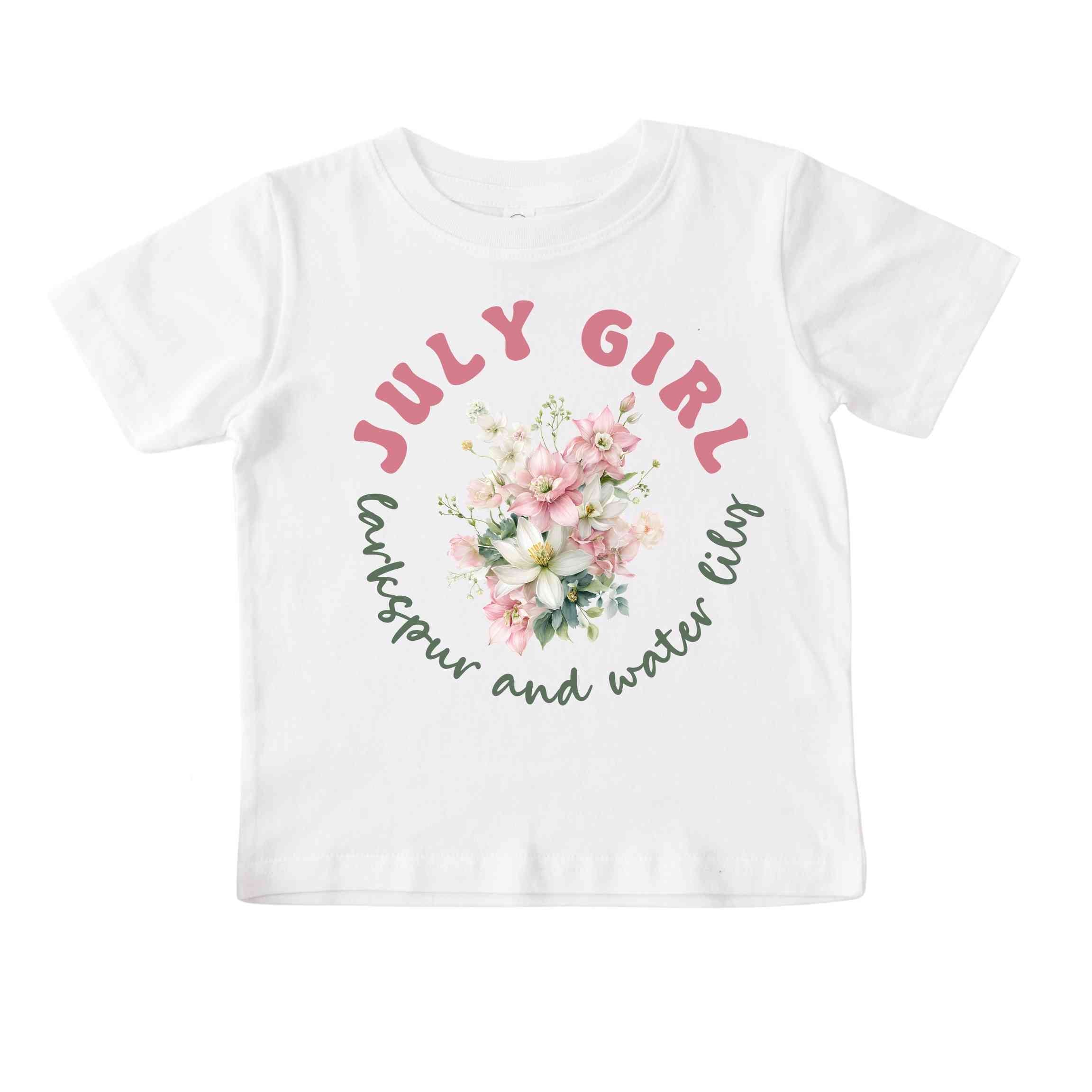 July Girl Birth Flowers (Bouquet) Tee - Toddlers