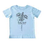 July Girl Birth Flowers (Line Art) Tee - Toddlers