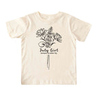 July Girl Birth Flowers (Line Art) Tee - Toddlers