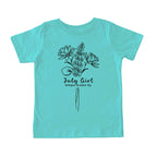 July Girl Birth Flowers (Line Art) Tee - Toddlers