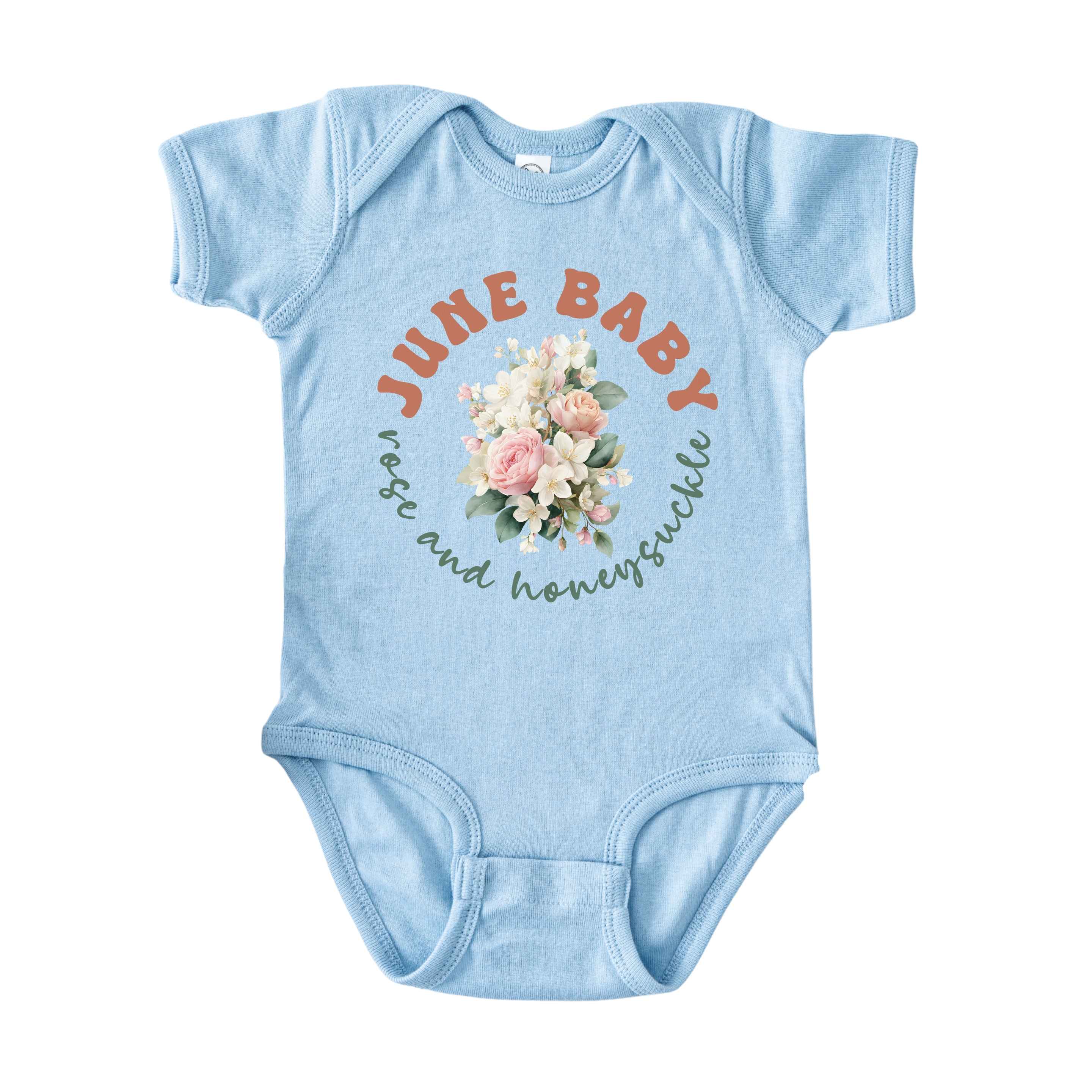 June Baby Birth Flowers (Circle) Bodysuit