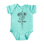 June Baby Birth Flowers (Line Art) Bodysuit