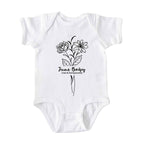 June Baby Birth Flowers (Line Art) Bodysuit