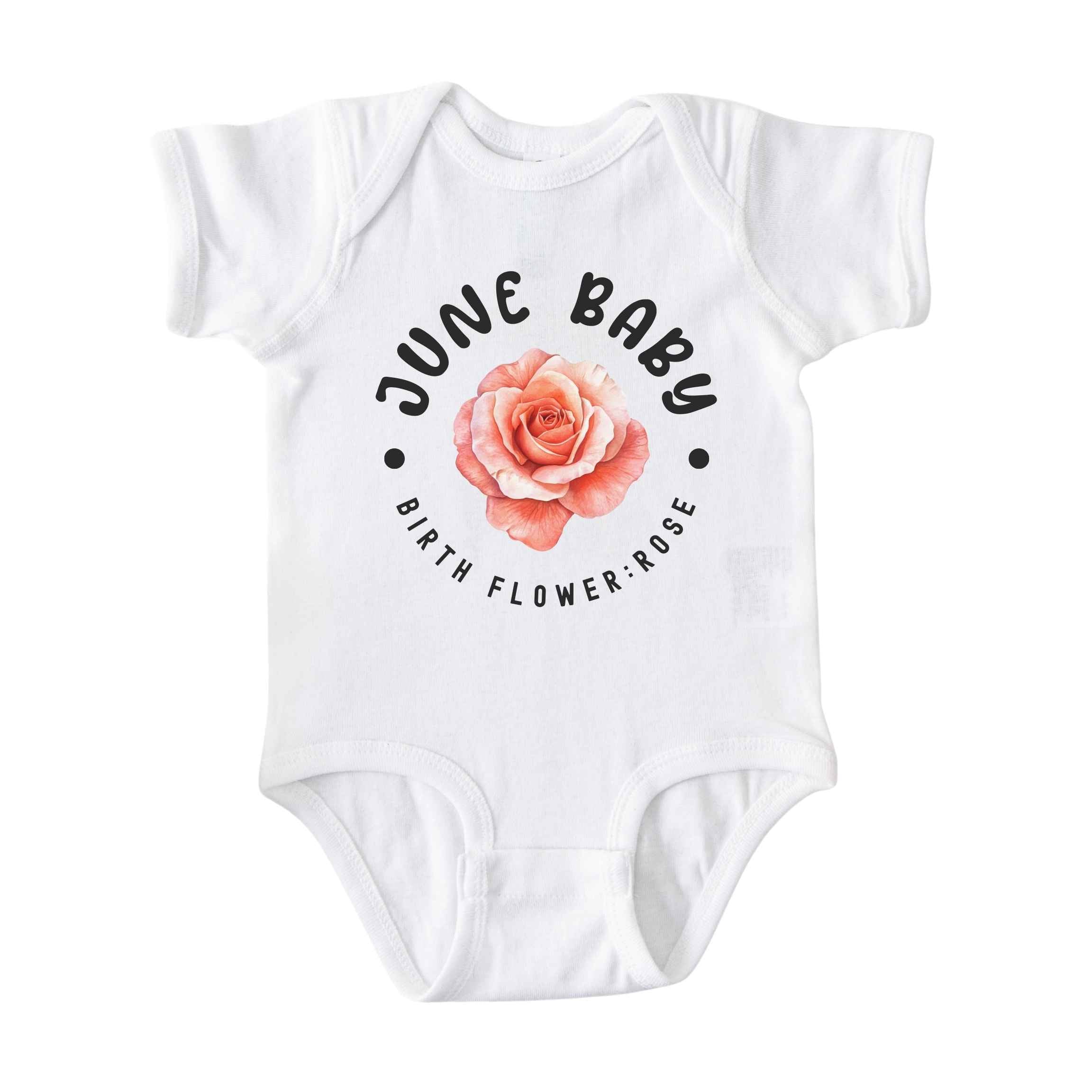 June Baby Main Birth Flower Bodysuit