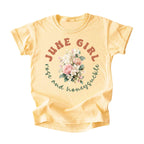 June Girl Birth Flowers (Bouquet) Tee - Kids
