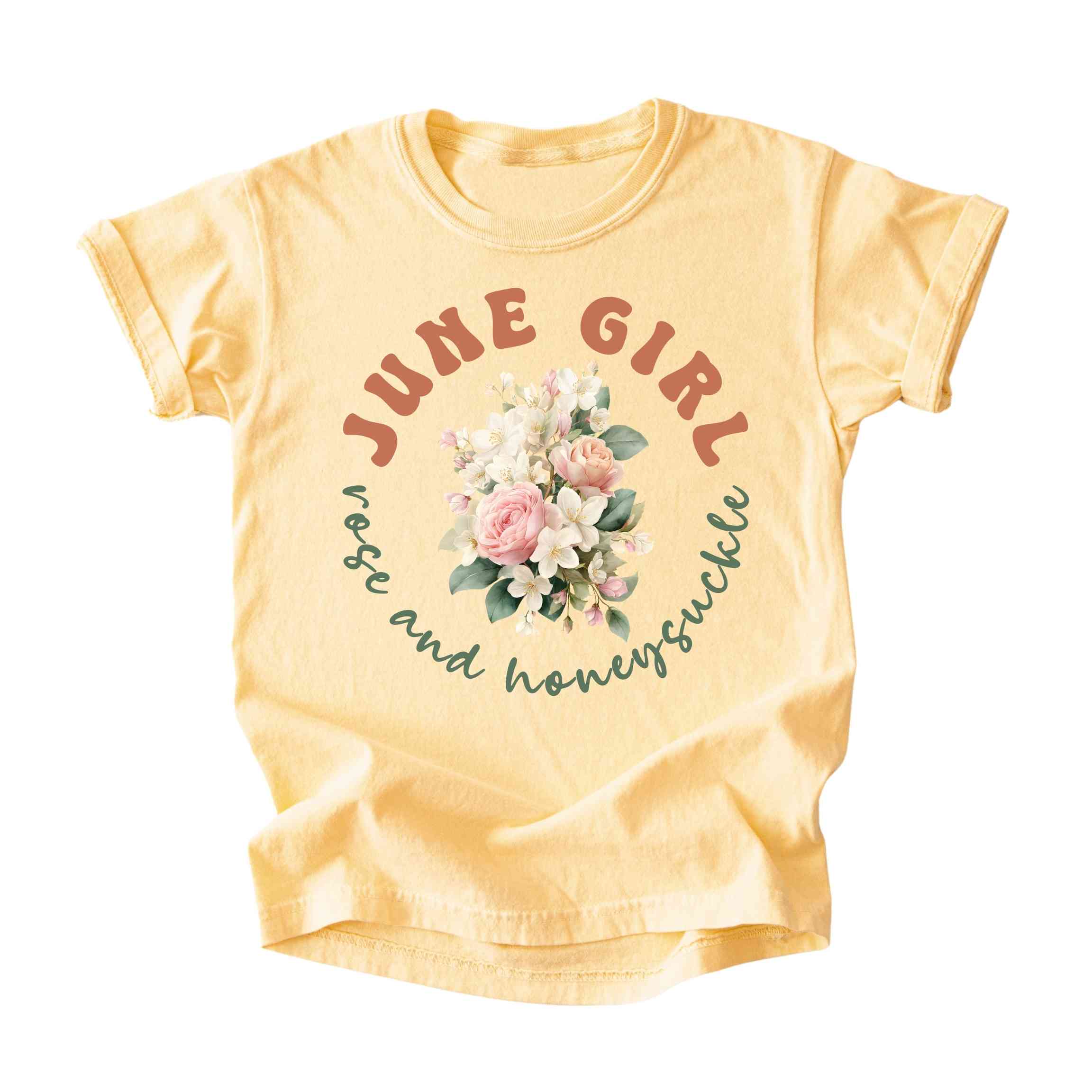 June Girl Birth Flowers (Bouquet) Tee - Kids