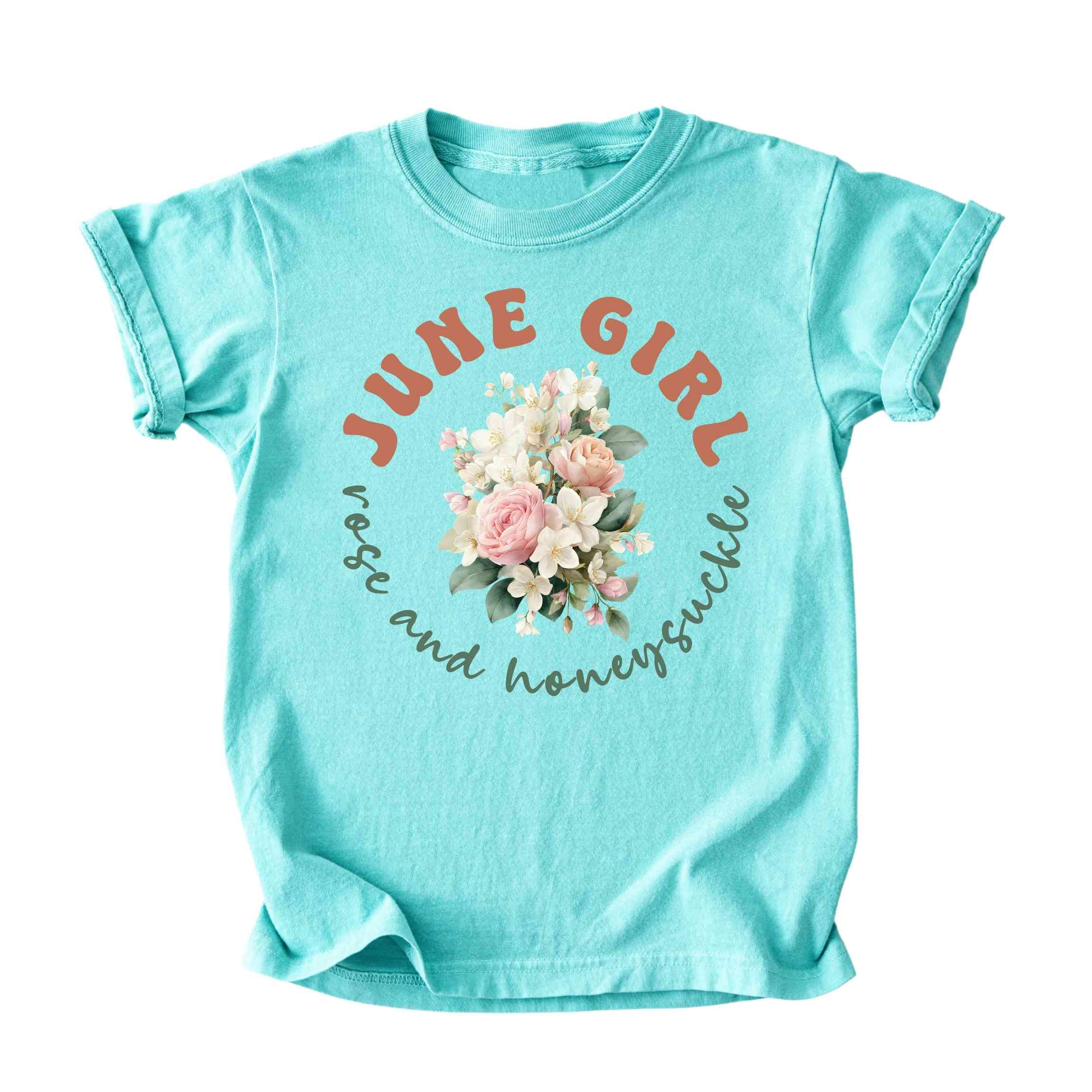 June Girl Birth Flowers (Bouquet) Tee - Kids