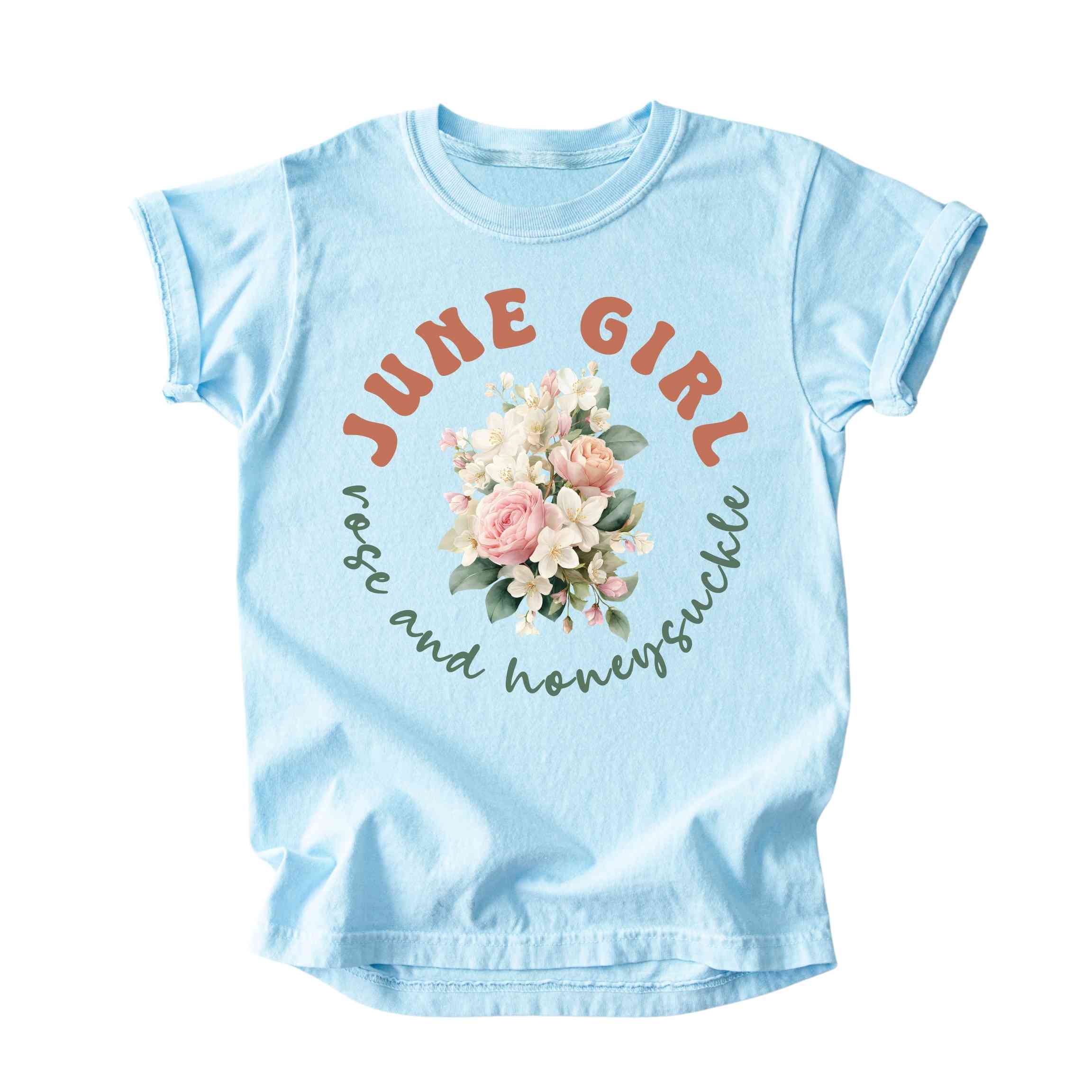 June Girl Birth Flowers (Bouquet) Tee - Kids
