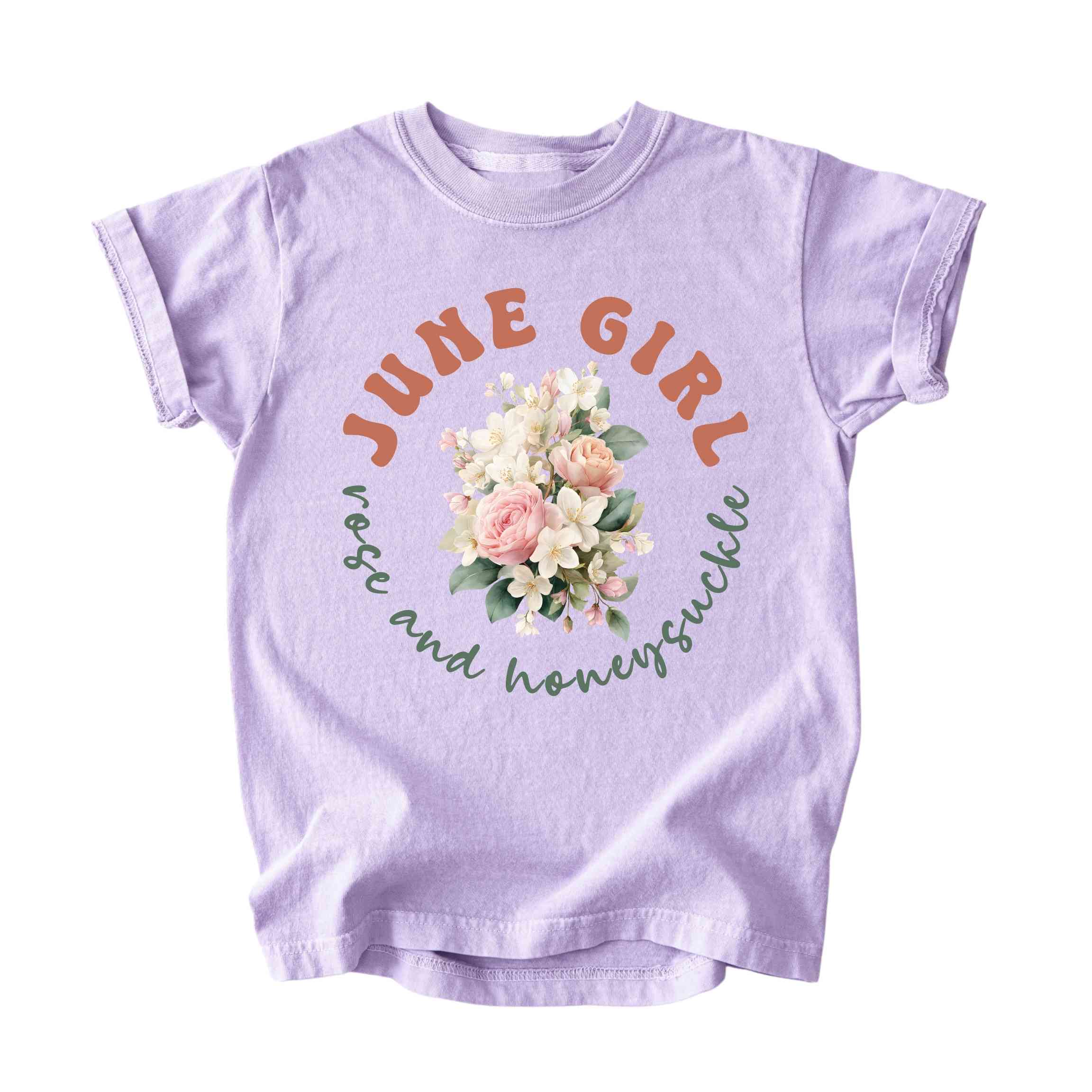 June Girl Birth Flowers (Bouquet) Tee - Kids