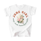 June Girl Birth Flowers (Bouquet) Tee - Kids