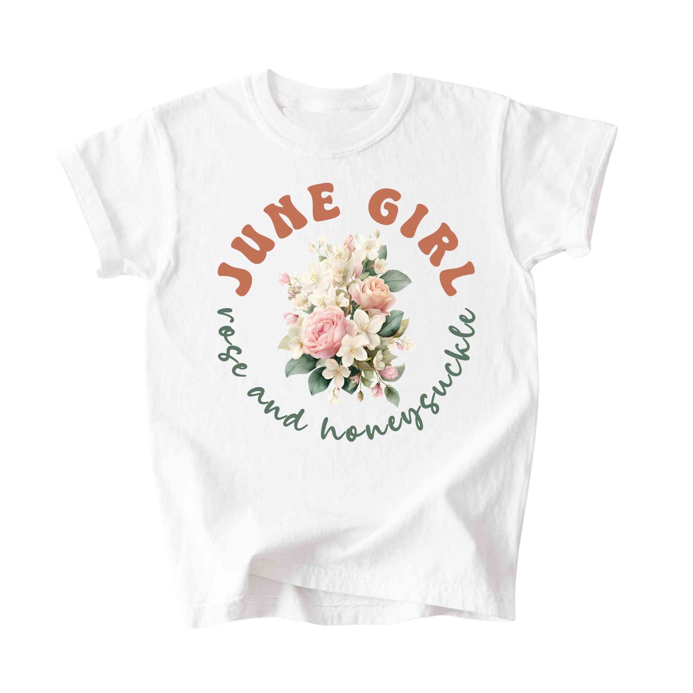 June Girl Birth Flowers (Bouquet) Tee - Kids