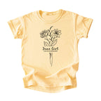 June Girl Birth Flowers (Line Art) Tee - Kids