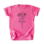 June Girl Birth Flowers (Line Art) Tee - Kids