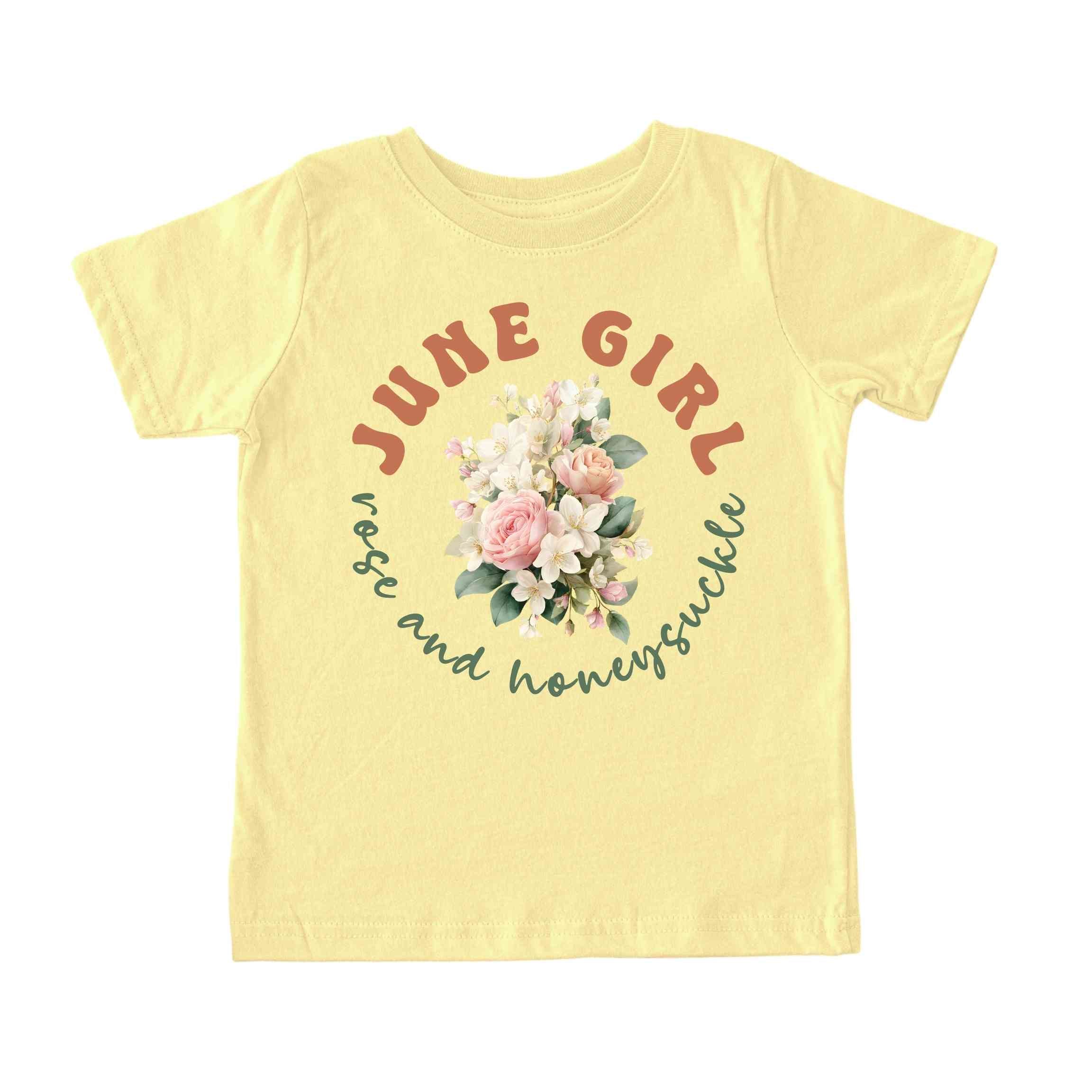 June Girl Birth Flowers (Bouquet) Tee - Toddlers