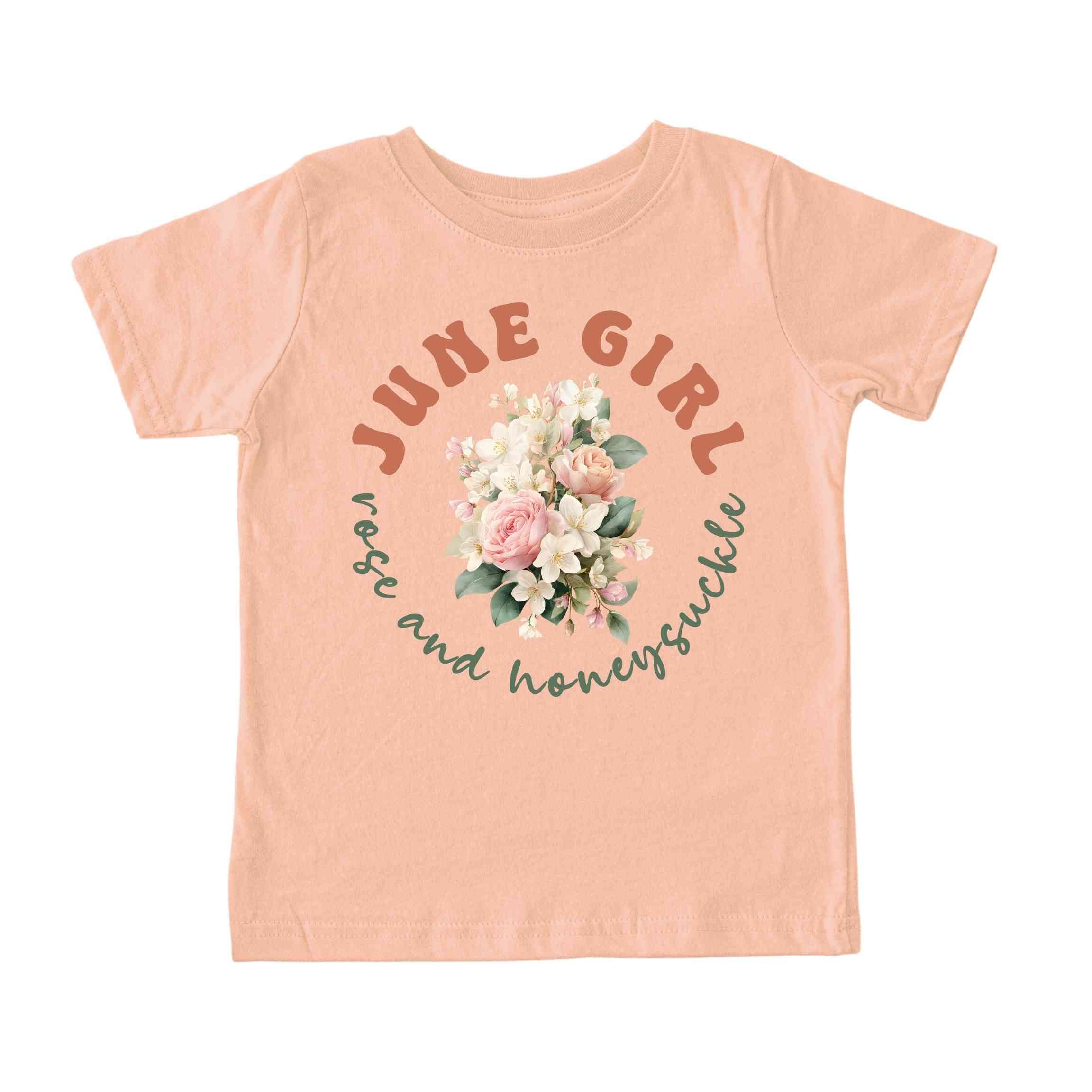 June Girl Birth Flowers (Bouquet) Tee - Toddlers