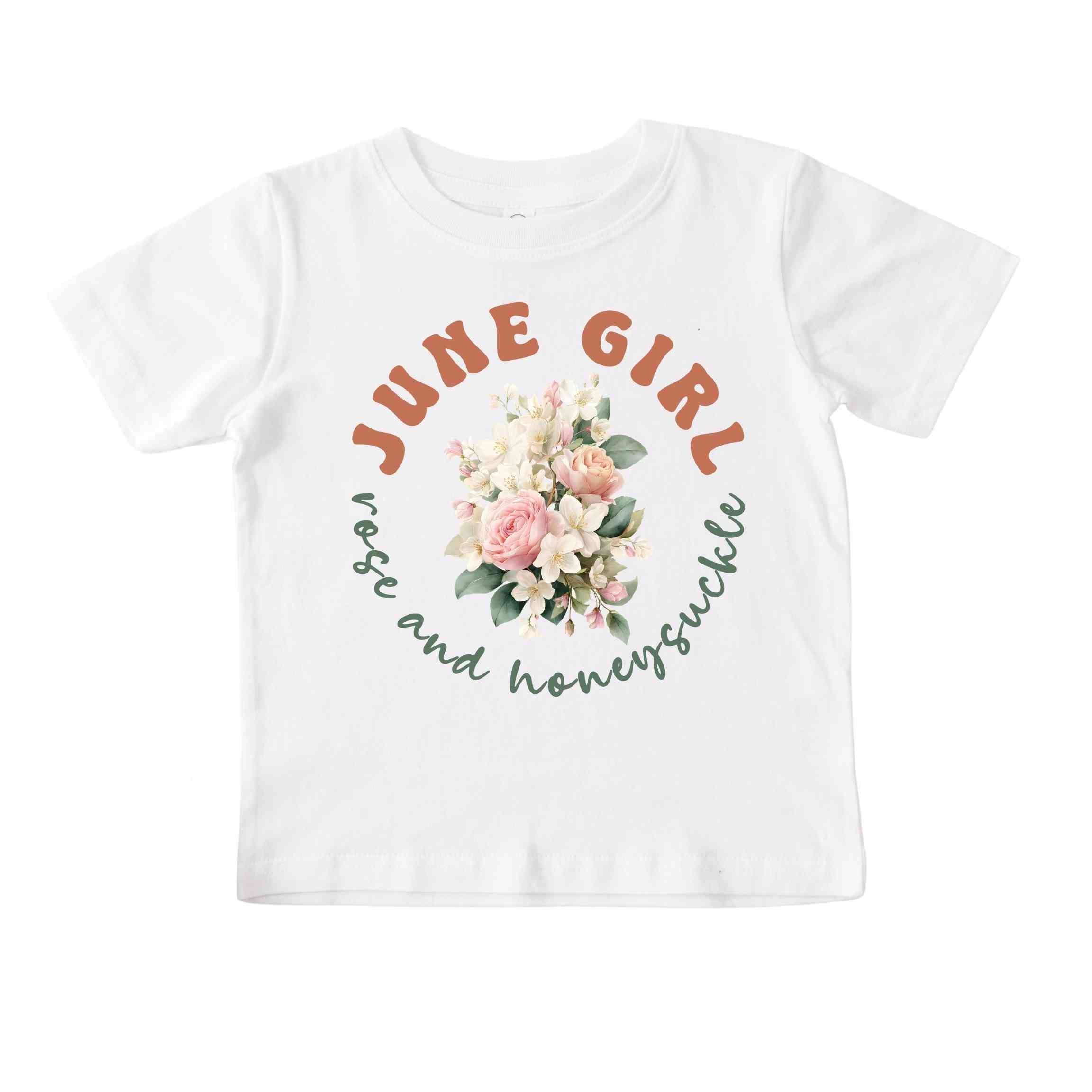 June Girl Birth Flowers (Bouquet) Tee - Toddlers