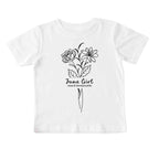 June Girl Birth Flowers (Line Art) Tee - Toddlers