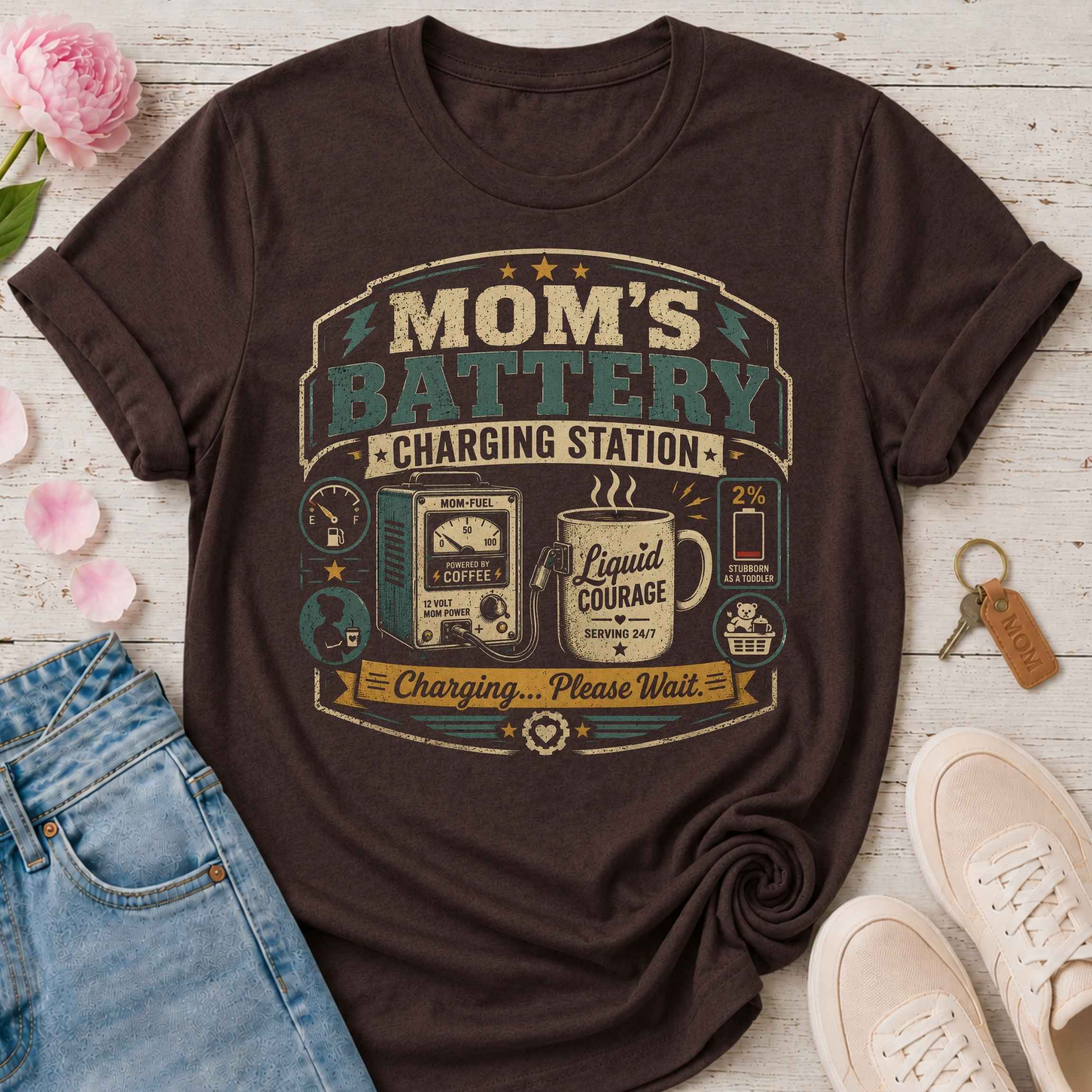 Mom's Battery Charging Station Tee