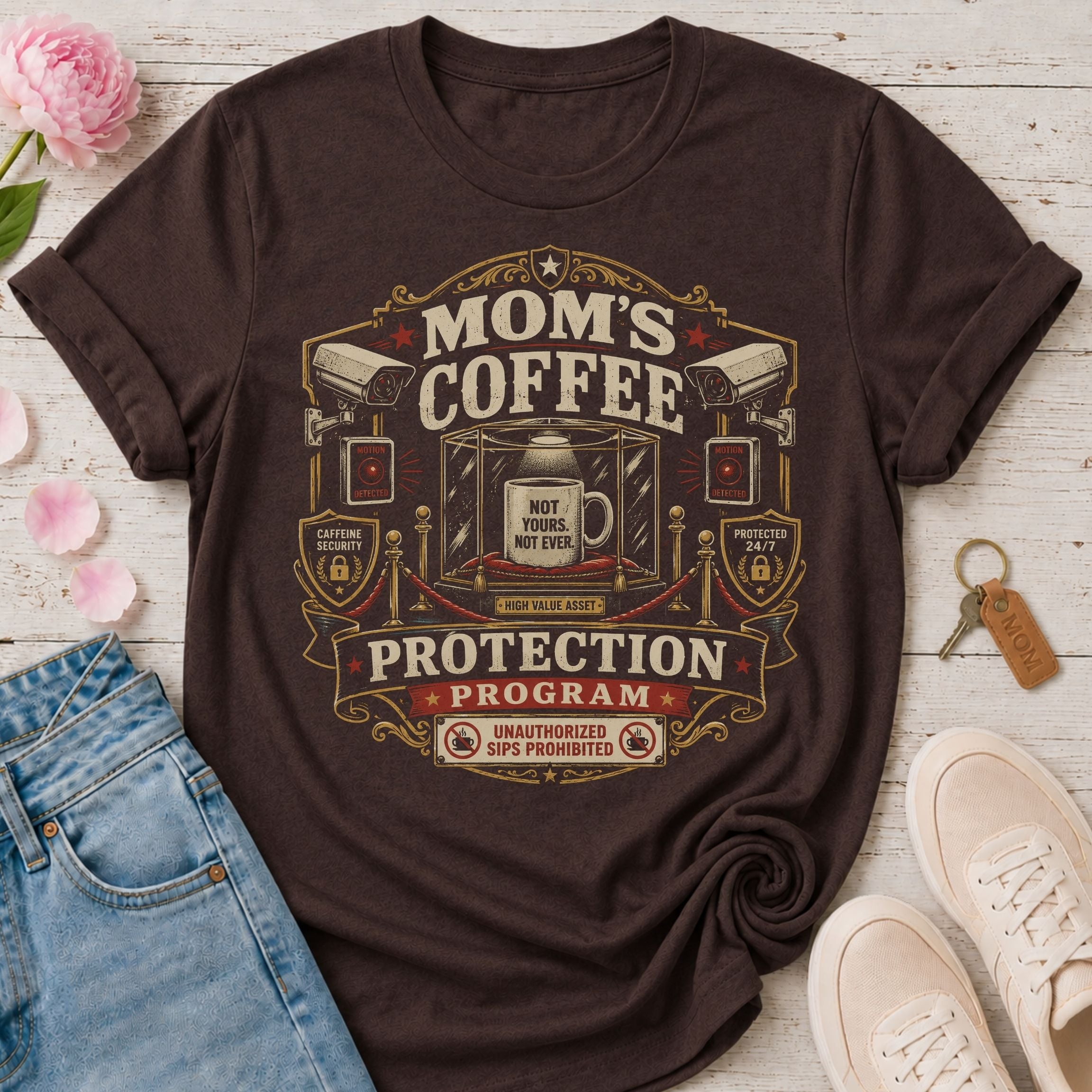 Mom's Coffee Protection Program Tee