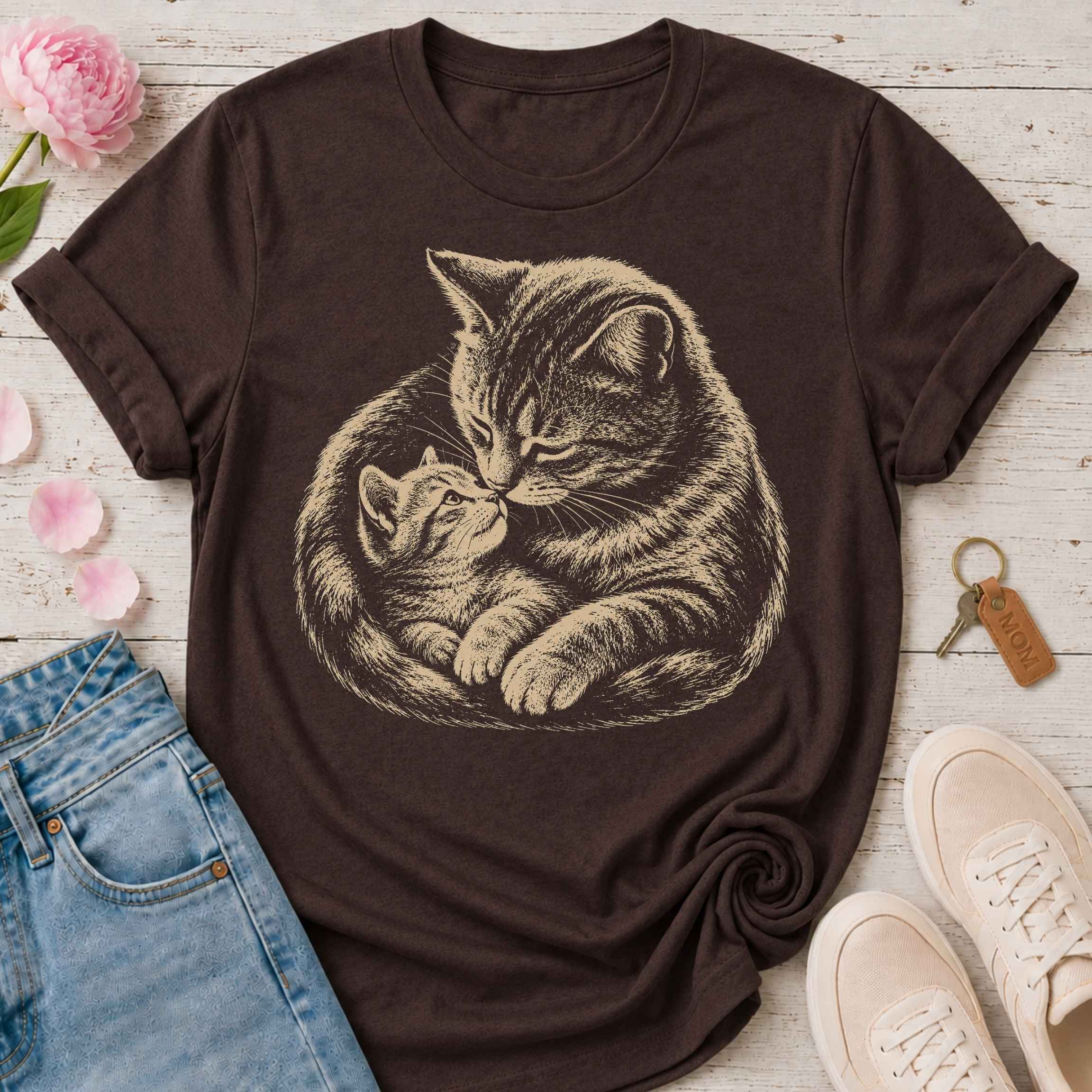 Mama Cat & Her Kitten Tee