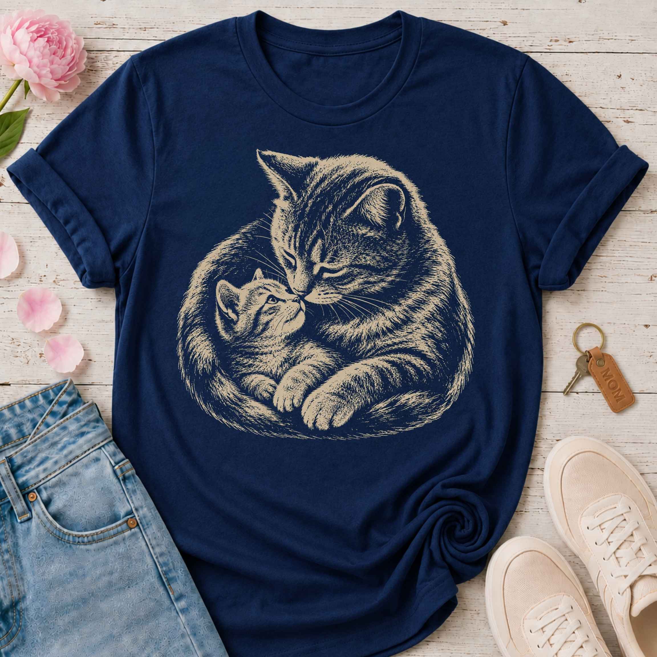 Mama Cat & Her Kitten Tee